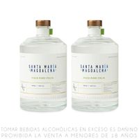 Twopack Pisco Puro Italia Santa Maria Magdalena Botella 750ml