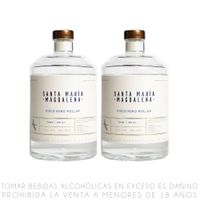 Twopack Pisco Puro Mollar Santa María Magdalena Botella 750ml
