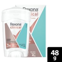 Antitranspirante en Crema Rexona Clinical Clean Scent 48g
