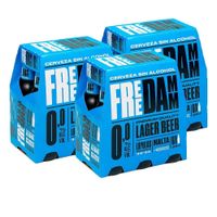 Pack x3 Sixpack Cerveza Sin Alcohol Free Damm Botella 250ml