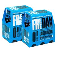 Pack x2 Sixpack Cerveza Sin Alcohol Free Damm Botella 250ml