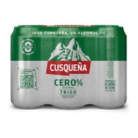 Sixpack Cerveza Sin Alcochol Cusqueña Trigo Cero Lata 355ml
