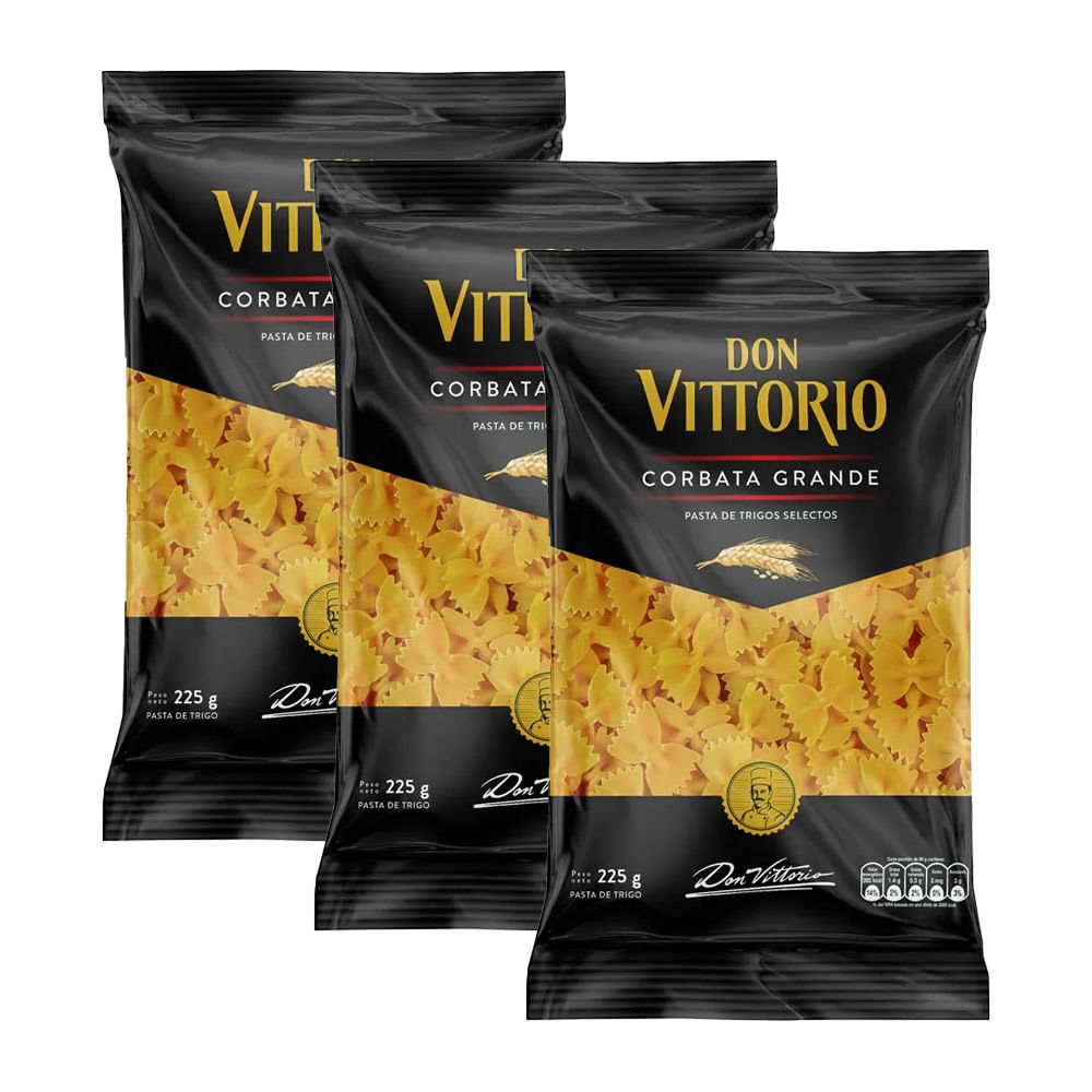 Tripack Pastina Corbata Grande Don Vittorio 225g