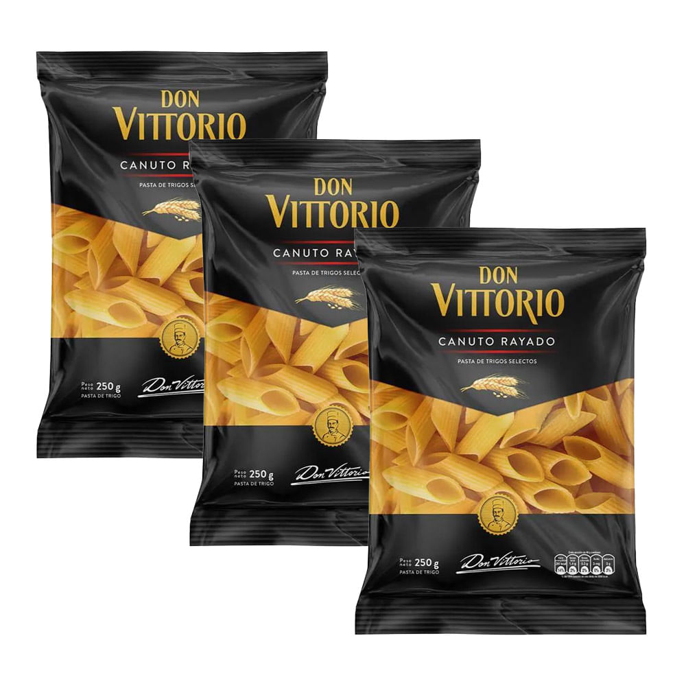 Tripack Pastina Canuto Rayado Don Vittorio 250g