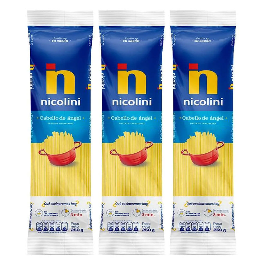 Tripack Cabello de Ángel Nicolini 250g