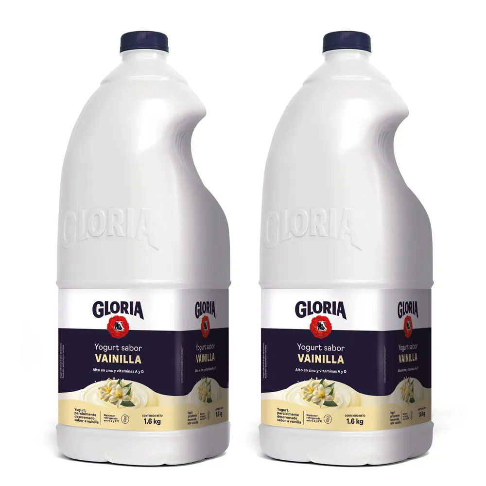 Twopack Yogurt Bebible Gloria Vainilla Galonera 1.6kg