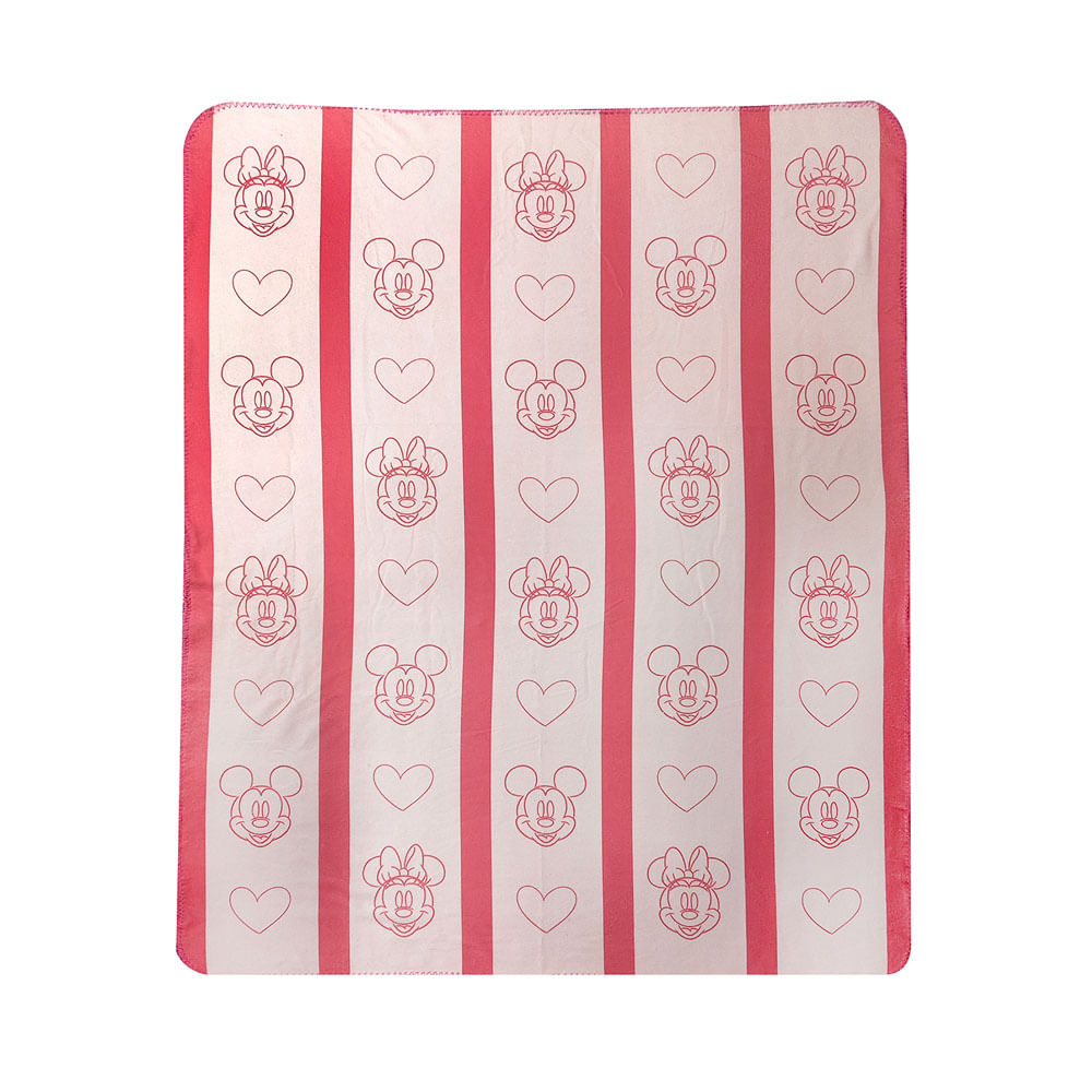 Manta Polar Cuadritos Rosa