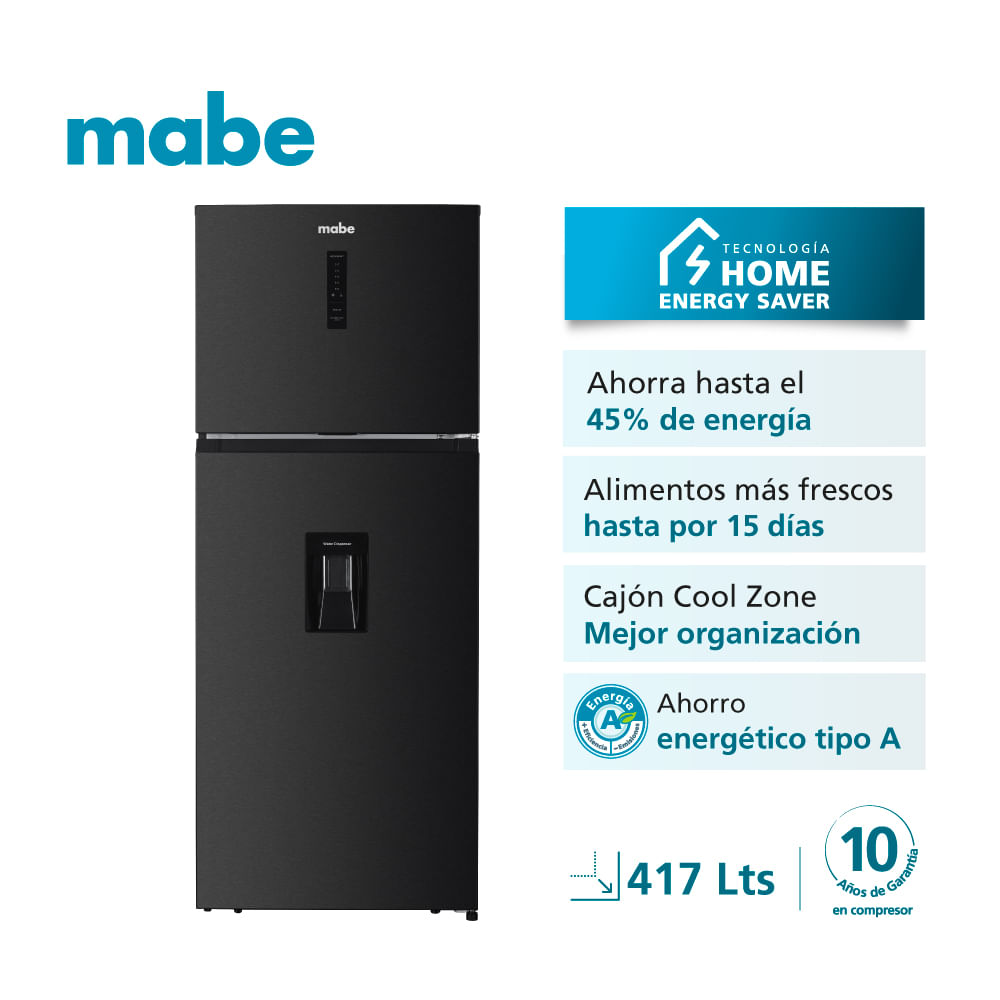 Refrigerador Mabe No Frost Black Stee RMN245PAPRP0 243L