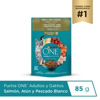 Purina One Gatitos Salmón, Atún y Pollo 85g