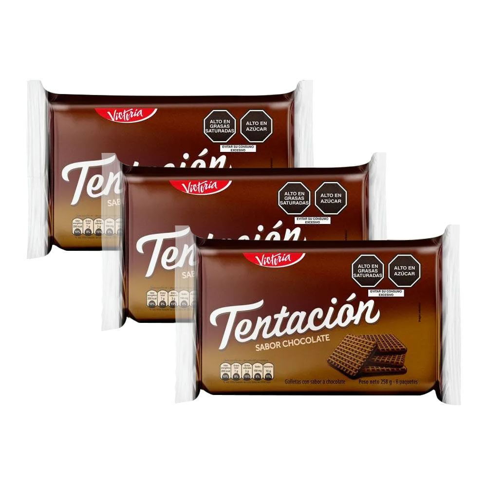 Sixpack x3 Galleta Tentación Chocolate 43g