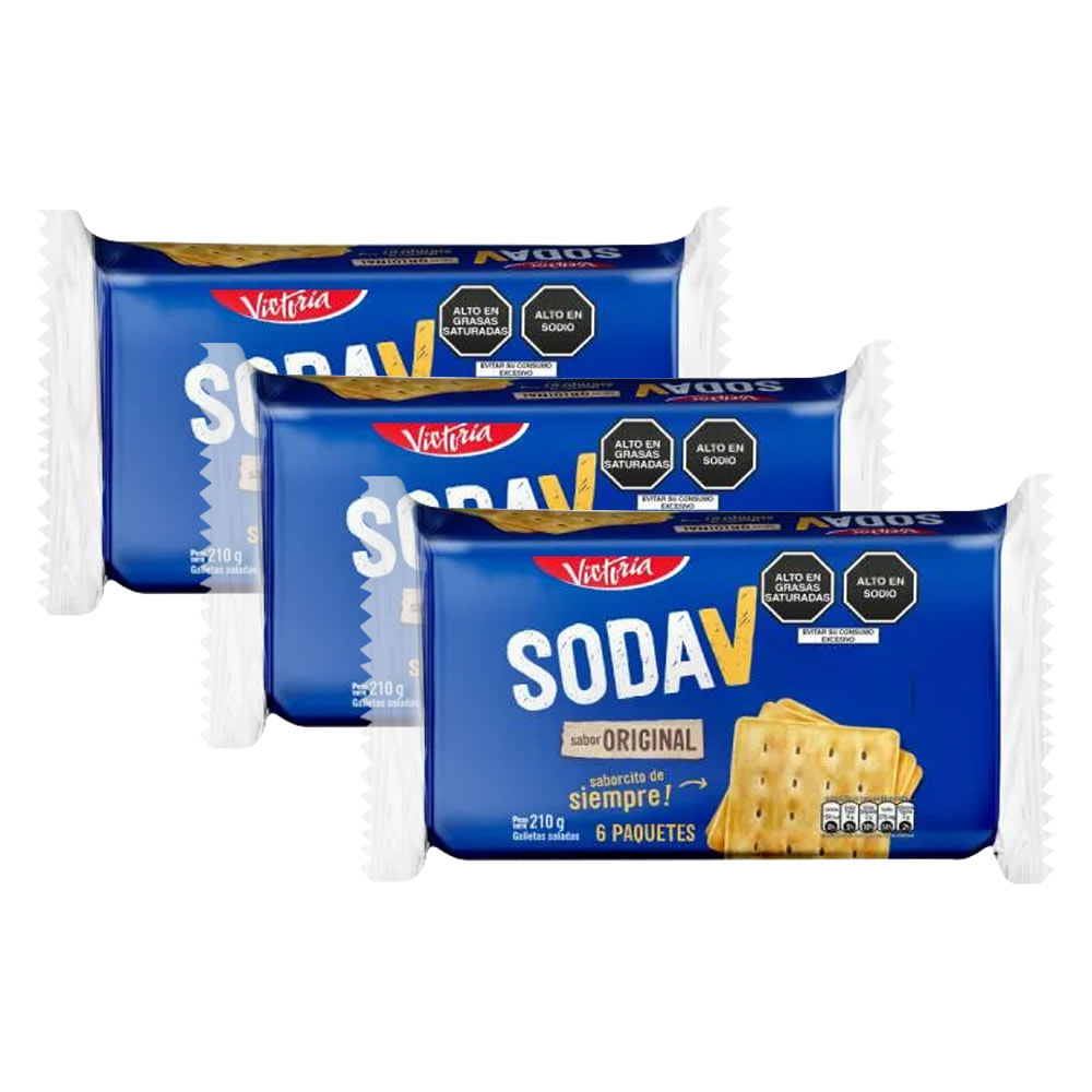 Sixpack x3 Galletas Soda V Original 35g