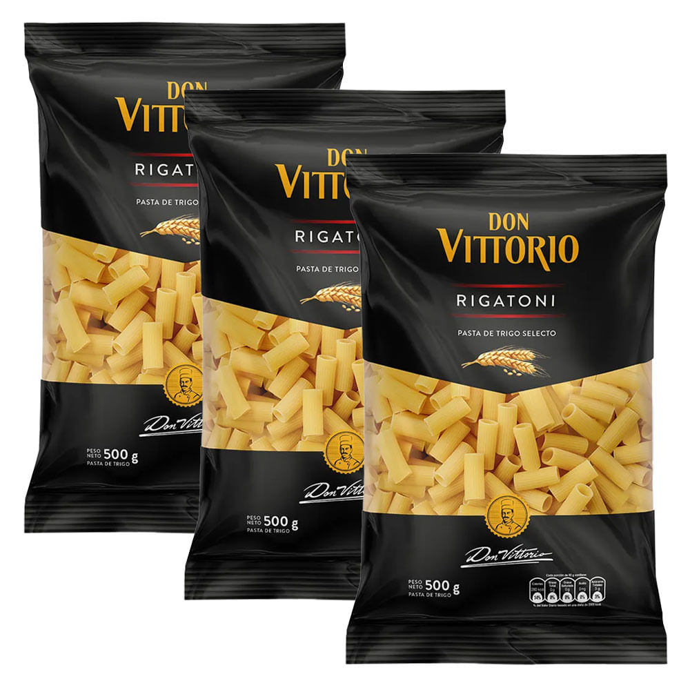 Tripack Pastina Rigatoni Don Vittorio 500g