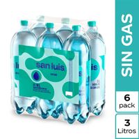 Sixpack Agua de Mesa Sin Gas San Luis Botella 3L