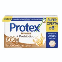 Sixpack Jabón en Barra Protex Antibacterial Avena 110g