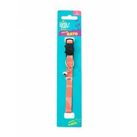 Collar Pet's Fun Gato Poliéster Geo Naranja