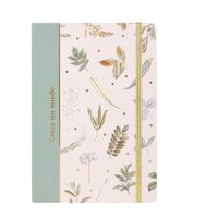 Libreta Artesco Uv con Liga Leaves