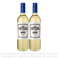Twopack Vino Blanco Chardonnay San Telmo Botella 750ml
