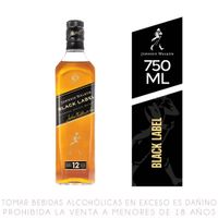 Whisky Johnnie Walker Black Label 12 Años Botella 750ml