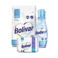Pack Bolívar Cuidado Bebés: Detergente en Polvo + Suavizante + Jabón