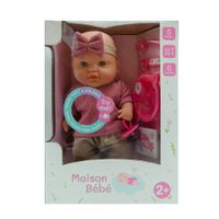 Muñeca de Cuerpo Suave 6 Sonidos y 5 Accesorios 31cm