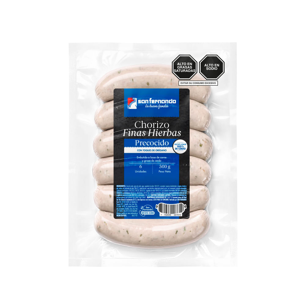 Chorizo Precocido Finas Hierbas San Fernando 500g