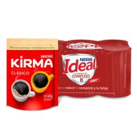 Sixpack Ideal Complejo B Lata 390g + Café Instantáneo Kirma Clásico 45g