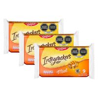 Tripack Galletas Integrackers Miel 30g 9un