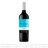 Vino Tinto Malbec Minimalista Botella 750ml