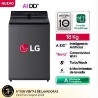 Lavadora LG WT18PBTX Inteligencia Artificial