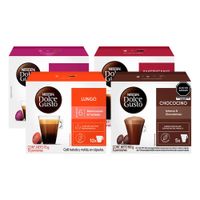 Pack Dolce Gusto: Americano + Espresso + Lungo + Chococino