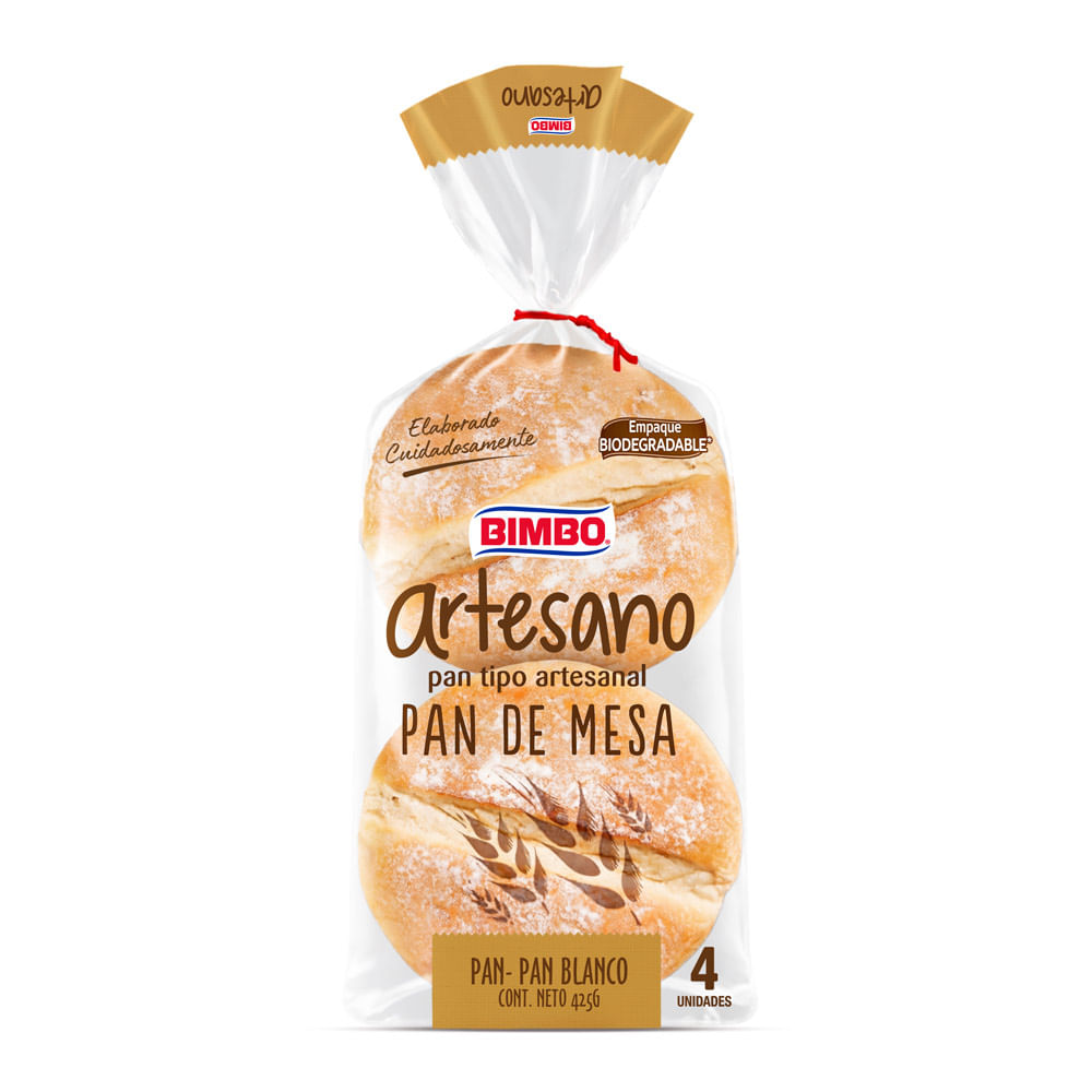 Pan Blanco de Mesa Bimbo Artesano 4un