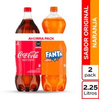 Ahorrapack Gaseosas 2.25L: Coca Cola + Fanta