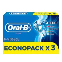 Tripack Pasta Dental Oral-B Complete 4 en 1 66ml