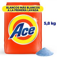 Detergente en Polvo Ace Limpieza Completa 5.8kg