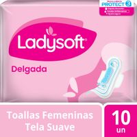 Toallas Higiénicas Ladysoft Delgada 10un.