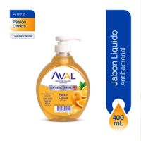 Jabón Líquido Antibacterial Aval Pasión Cítrica 400ml