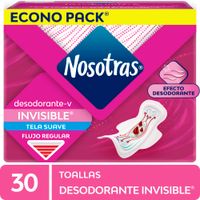 Toallas Higiénicas Nosotras Invisible Desodorante 30un
