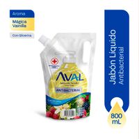 Jabón Líquido Antibacterial Aval Mágica Vainilla 800ml