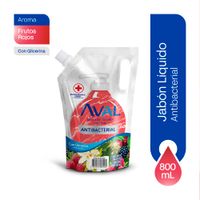 Jabón Líquido Antibacterial Aval Frutos Rojos 800ml