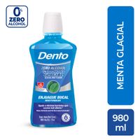 Enjuague Bucal Dento Zero Alcohol Menta Glacial 980ml