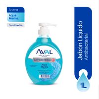Jabón Líquido Antibacterial Aval Aqua Marina 1L