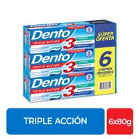 Sixpack Pasta Dento Triple Acción 80g