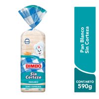 Pan de Molde Blanco Bimbo Sin Corteza 590g