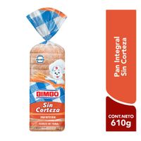 Pan de Molde Integral Sin Corteza 610g