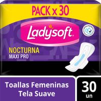 Toallas Higiénicas Ladysoft Nocturna Maxi Pro 30un