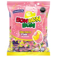 Chupetes Bon Bon Bum Limonad Pink 24un