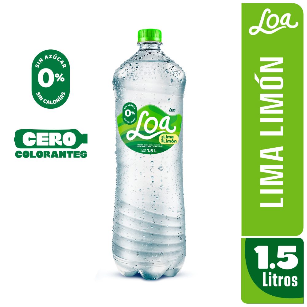 Bebida Gasificada Loa Sabor Lima Limón Botella 1.5L