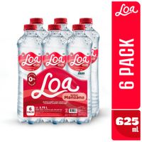Sixpack Bebida Gasificada Loa Sabor Manzana Botella 625ml