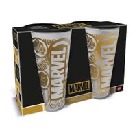 Set de Vasos Marvel de Cristal 490ml