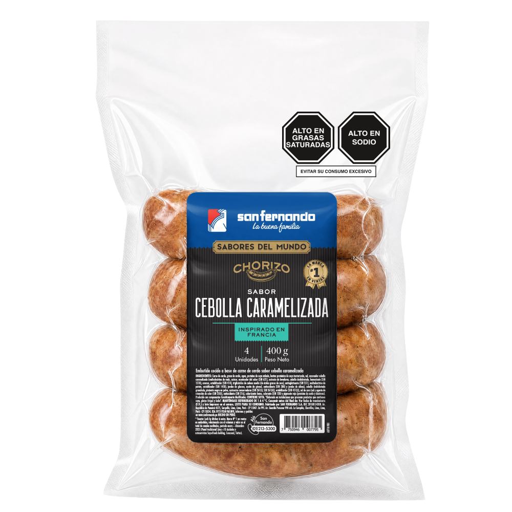 Chorizo Sabor Cebolla Caramelizada San Fernando 400g